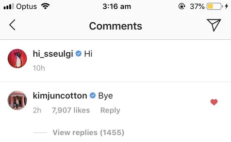 Komentar Suho Buat Seulgi