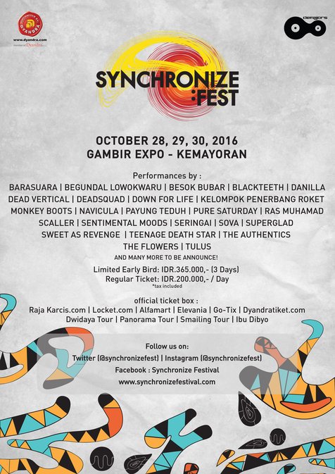 Synchronize Festival 2016 siap hadirkan sederet ragam musik terbaik di setiap masanya © Synchronize Festival