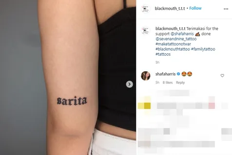 Tato Baru Shafa Harris Curi Perhatian Terukir Nama Sarita Abdul Mukti Dan Sang Ayah Kapanlagi Com