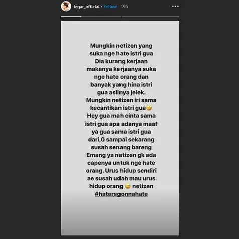 Sebut Netizen Suka Urusi Hidup Orang