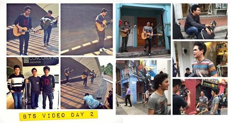 The Overtunes saat sedang melakukan syuting untuk video klip terbaru mereka, Dunia Bersamamu ©Sony Music