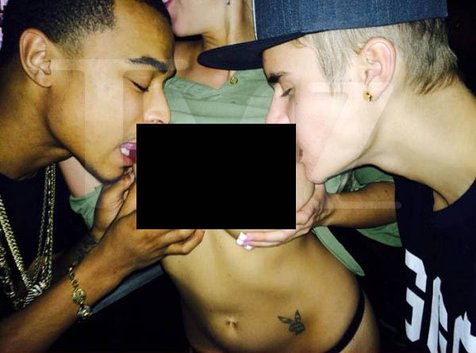 Foto aksi berani Justin Bieber. ©tmz