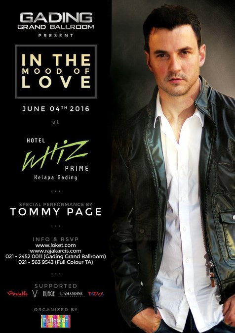 Tommy Page akan gelar konser di Kelapa Gading pada tanggal 4 Juni mendatang.