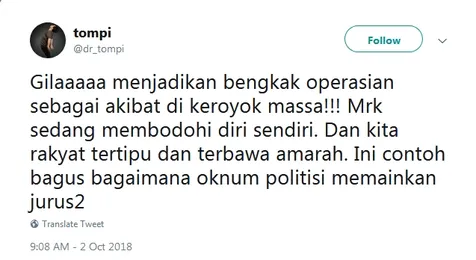 Tompi Juga Ikutan Berkomentar