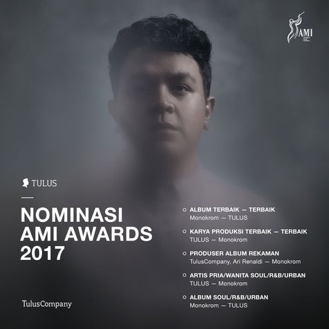 Tulus borong 5 piala sekaligus © Twitter/musiktulus