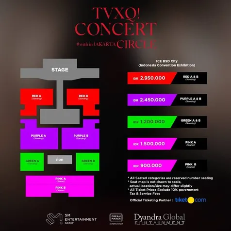 Seatplan dan Harga Tiket