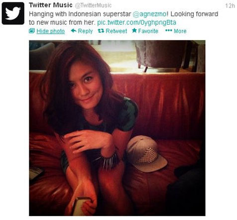 Agnes Monica di Twitter Music