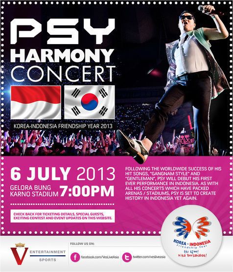 Pamflet Konser PSY di Jakarta