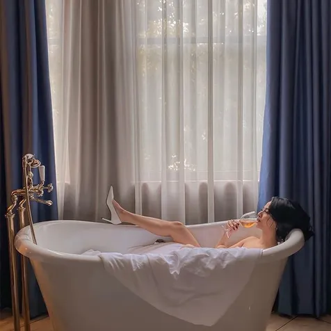 Pose Dalam Bathtub