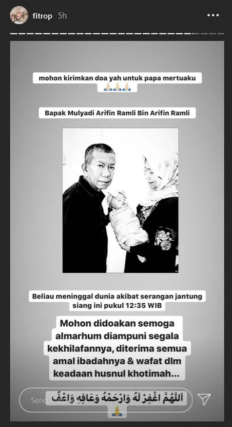 Ungkapan Terima Kasih Fitri Tropica