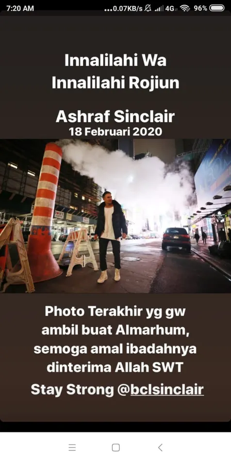 Postingan Terakhir Ashraf Sinclair