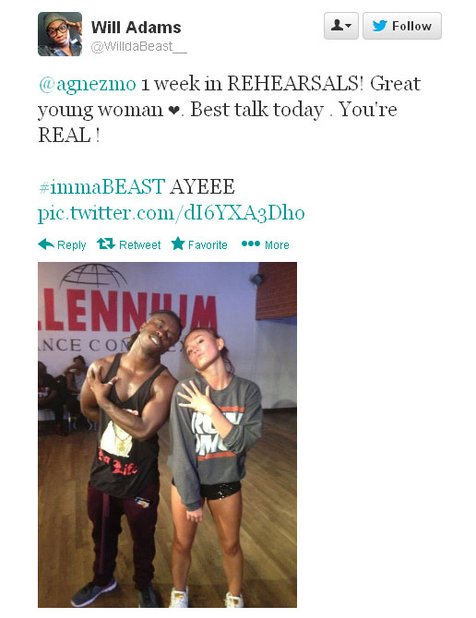 Foto WilldaBeast dengan Agnes Monica Foto: twitter.com/WilldaBeast__ 