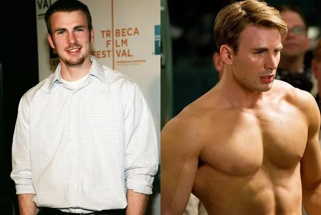 aktor yang membentuk tubuh, aktor hollywood, list aktor hollywood, tom hardy, chris evans