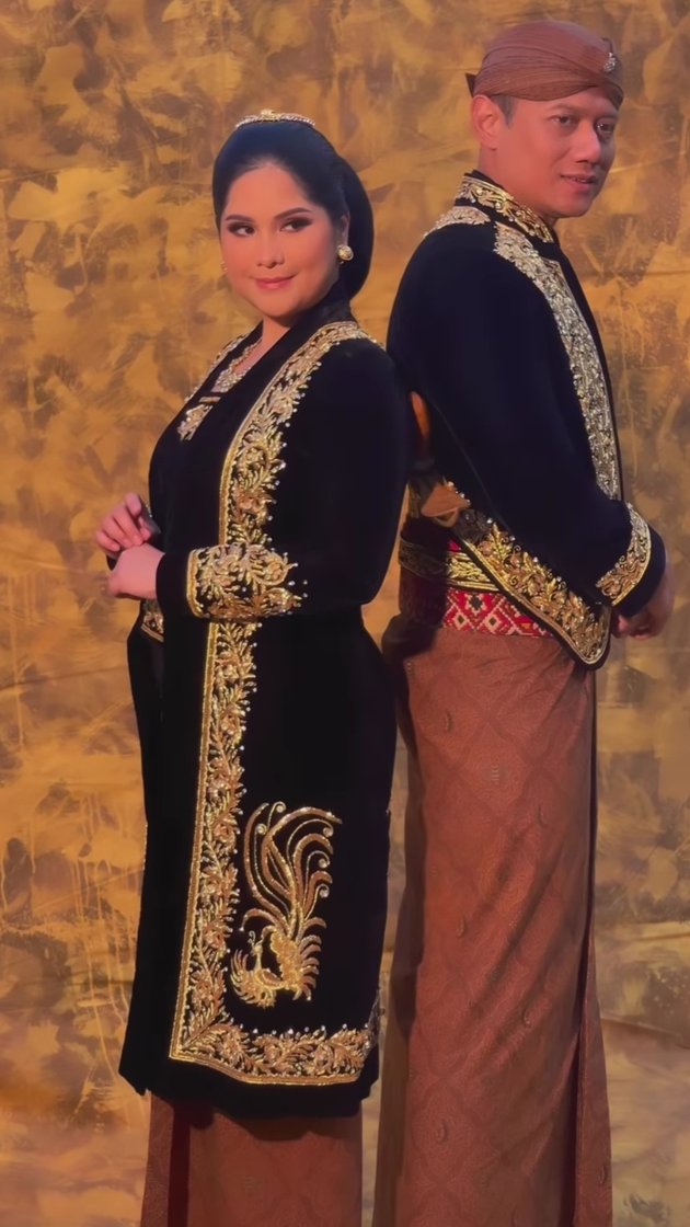 10 Photos of Annisa Pohan and Agus Yudhoyono as Javanese Bride and Groom in Their Latest Family Photoshoot, Almira's Beauty as She Grows Up Steals the Show