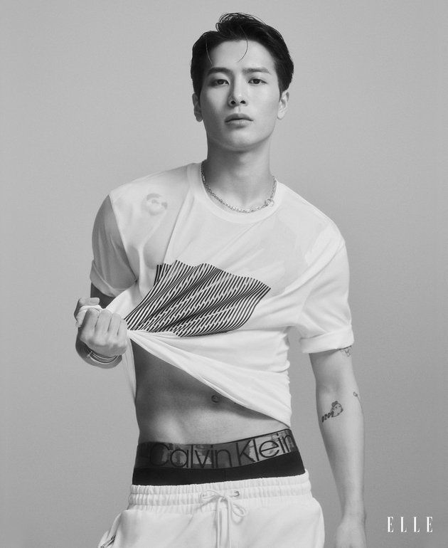 10 Handsome Photos of Jackson GOT7 in the Latest Elle Singapore Photoshoot, Showing Abs - Muscular Arms