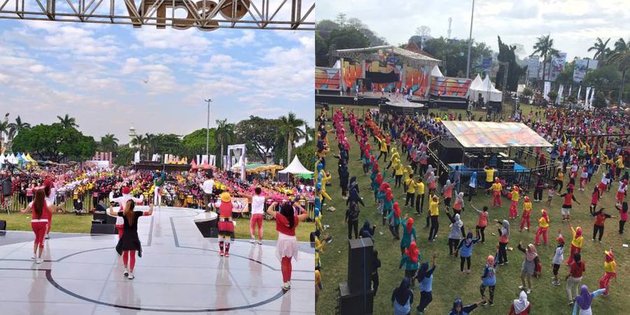 Beginilah keseruan acara karnaval SCTV yang diselenggarakan di Kota Jepara pada hari Sabtu & Minggu (20 & 21/7). Diawali dengan senam masal, terlihat anggota senam pun tampak tertib dan ramai mengikuti pemandu senam.