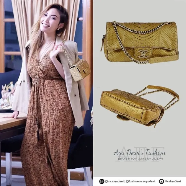 fashion seleb, fashion ayu dewi, harga tas ayu dewi