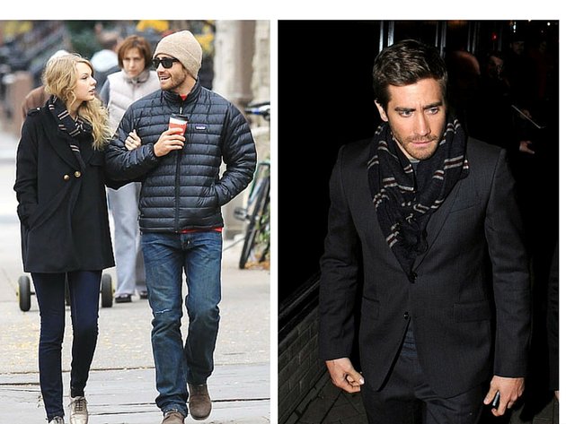 Jake Gyllenhaal sukses menginspirasi beberapa lagu hits Taylor Swift, salah satu di antaranya adalah We Are Never Getting Back Together. Kuncinya ada pada scarf yang dipakai Swift saat memeluknya dan diperagakan ulang oleh talent di klip lagu tersebut.