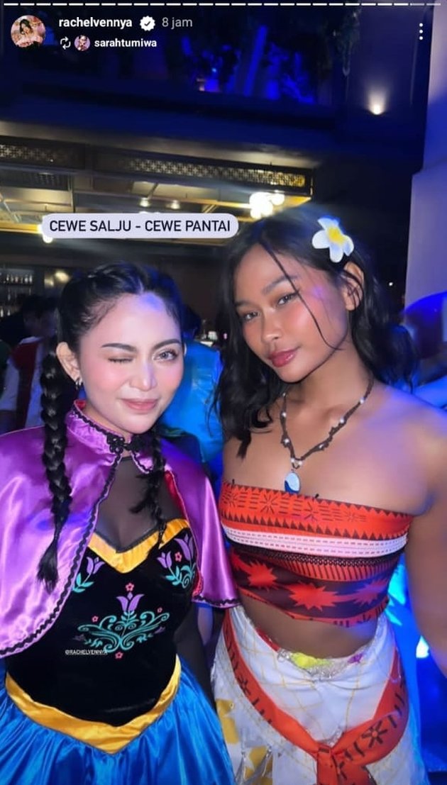 10 Portraits of Artists at Azizah Salsha's Birthday Party Not Attended by Pratama Arhan, Iis Dahlia Looks Beautiful Like an Indian Girl - Rachel Vennya Becomes a Cute Version of Anna