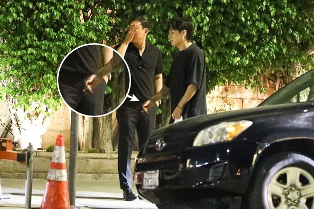10 Moments of Jungkook BTS Caught Smoking After Eating in Los Angeles - Visiting a Restaurant Where Hollywood Celebrities Hang Out