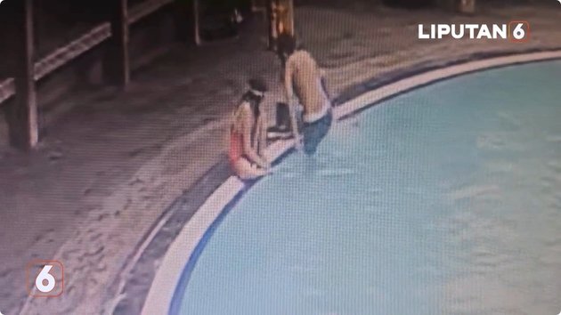 10 Portraits of Dante's Last Moments in the Swimming Pool Recorded by CCTV, Allegedly Drowned by Tamara Tyasmara's Lover