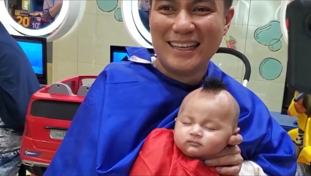 10 Cute Photos of Baim Wong's Son Kiano with a Funny Mohawk Haircut, Even Making Paula Cry