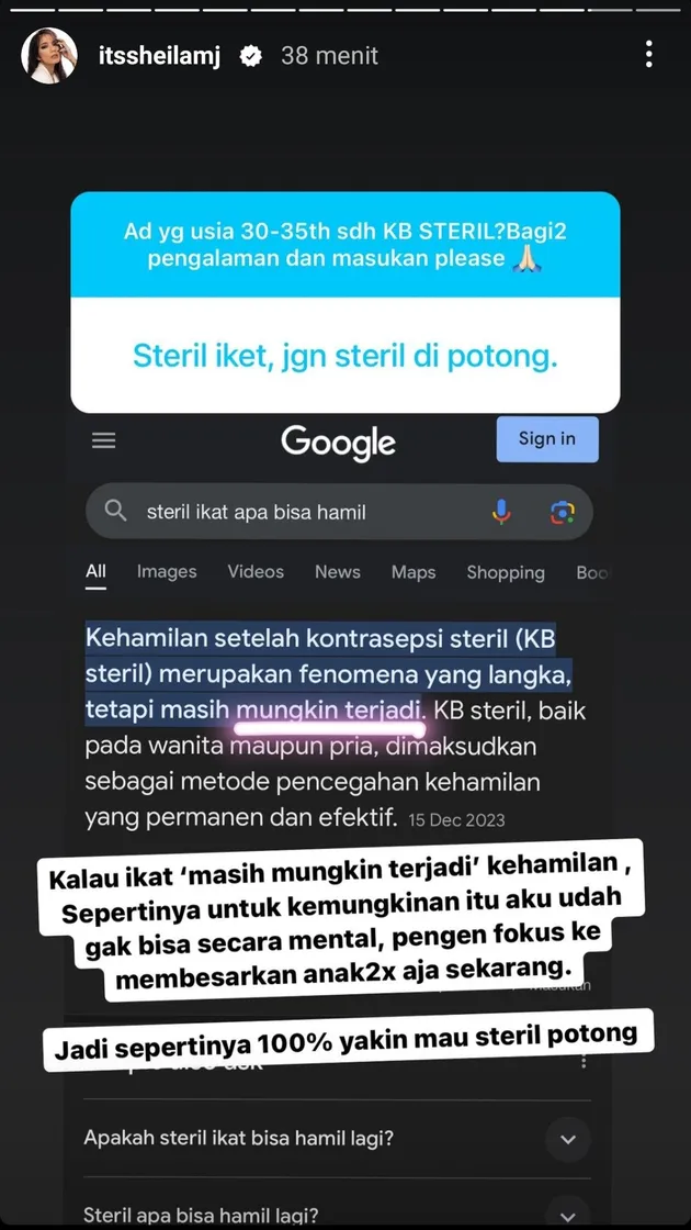 Sheila Marcia KB Steril