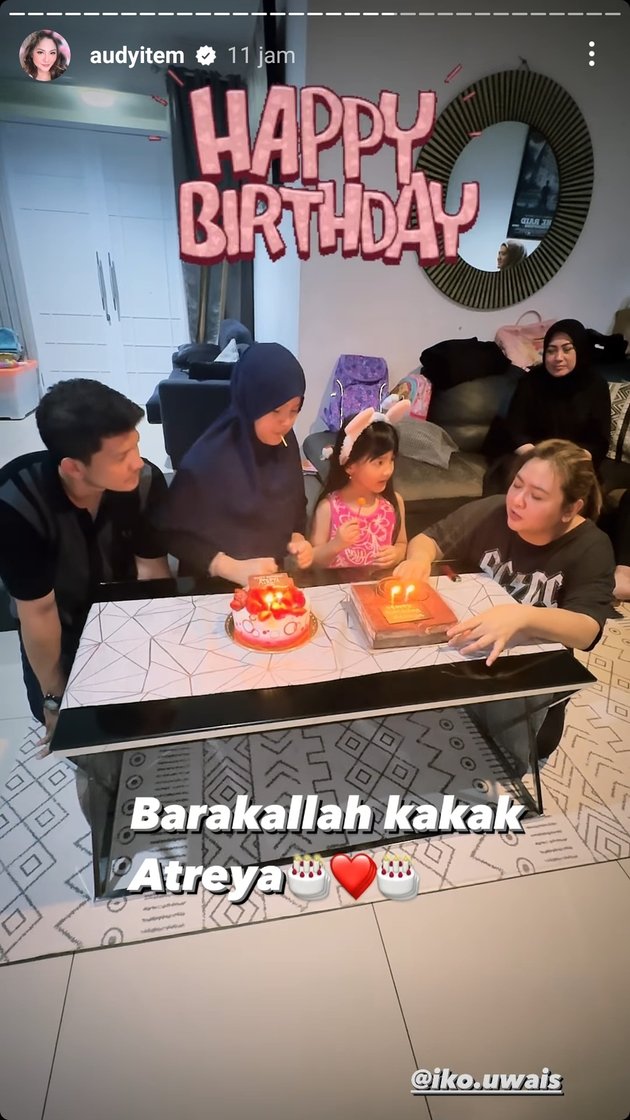 10 Portraits of Atreya's Birthday, Audy Item and Iko Uwais' Child, Celebrated Simply with Family - Getting More Beautiful Starting to Wear Hijab