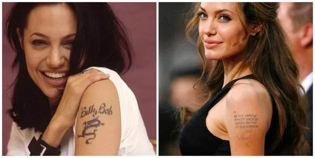 10 Seleb Hollywood Dengan Tato Mantan
