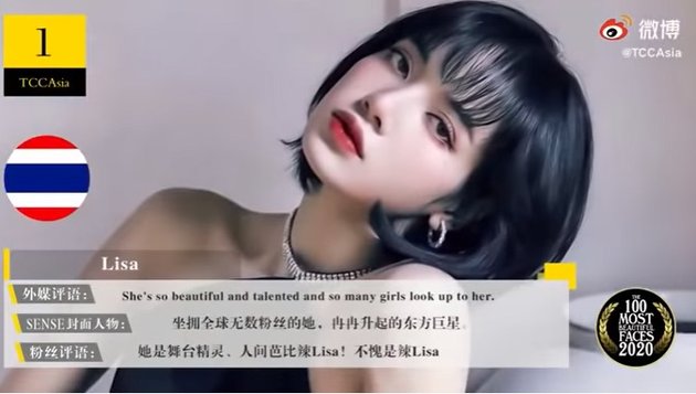 10 Women with the Most Beautiful Faces in Asia According to TCC, Lisa BLACKPINK Ranked Number One