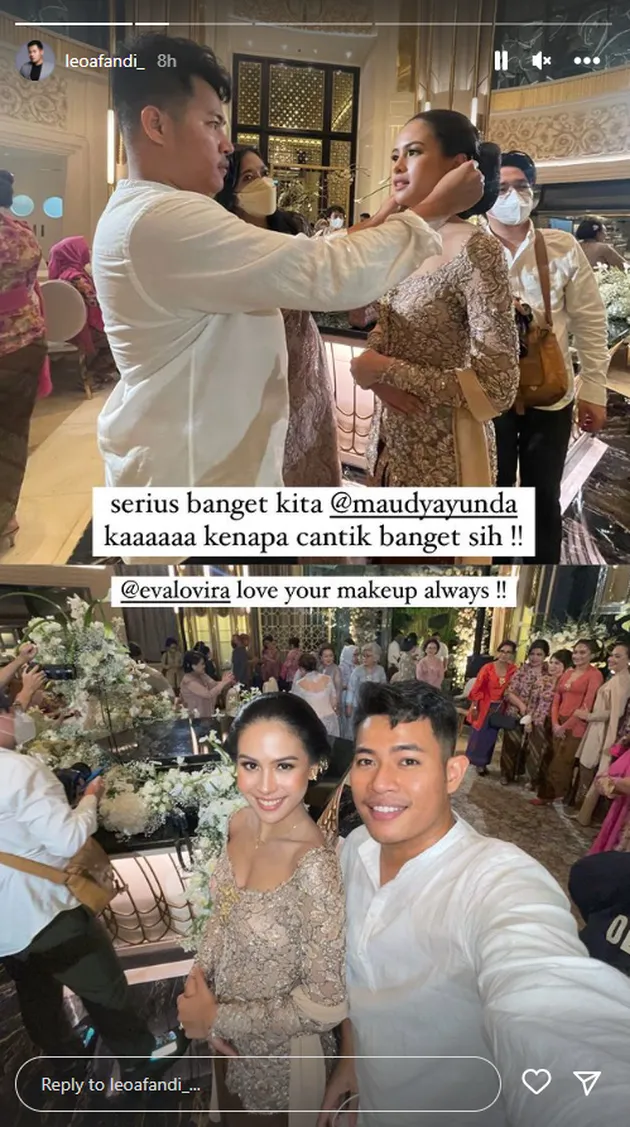 Maudy Ayunda di Pernikahan Adiknya