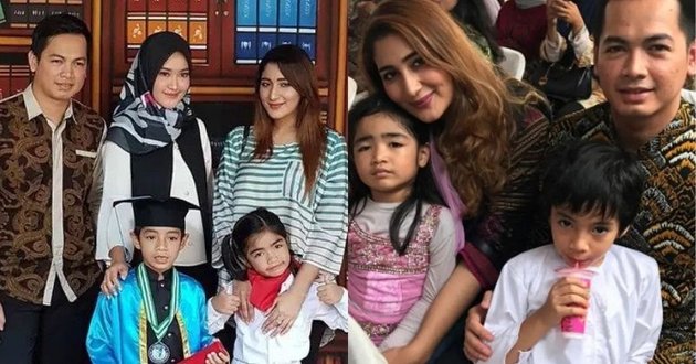 12 Former Celebrity Couples Who Get Along at Their Children's Graduation Moments, Latest Wulan Guritno & Adilla Dimitri