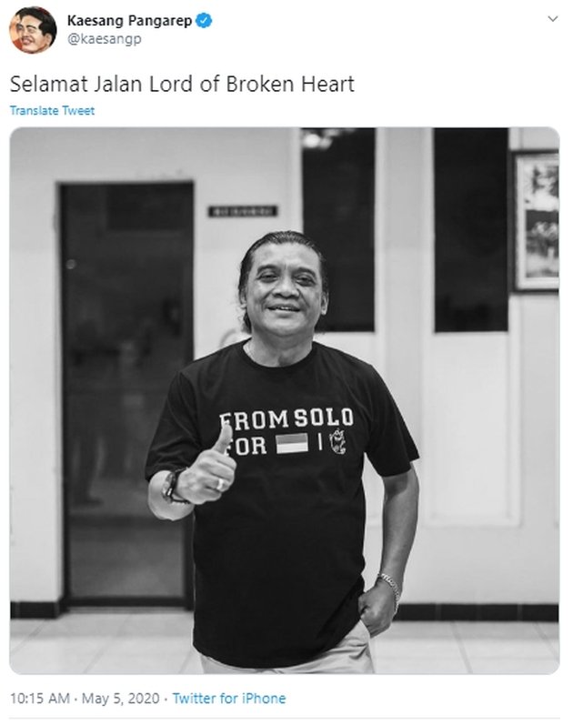 12 Expressions of Condolences from Celebrities After the Death of Didi Kempot, Raffi Ahmad - Joshua Suherman