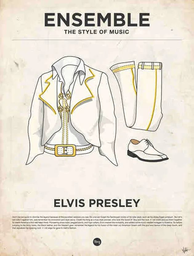 Dengan style seperti ini, nggak salah memang kalau Elvis Presley dijuluki King of Rock N Roll. Dandanannya aja nyentrik abis.