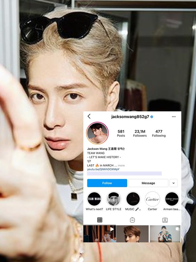 1. Jackson GOT (@jacksonwang852g7) memiliki 23,1 juta followers.
