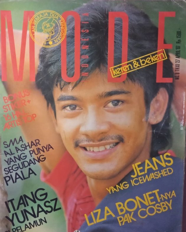 Wajah Donny Damara tampil sebagai cover majalah MODE edisi April 1987. Donny Damara muda yang berkulit sawo matang dan berkumis tipis tersenyum manis ke arah kamera.