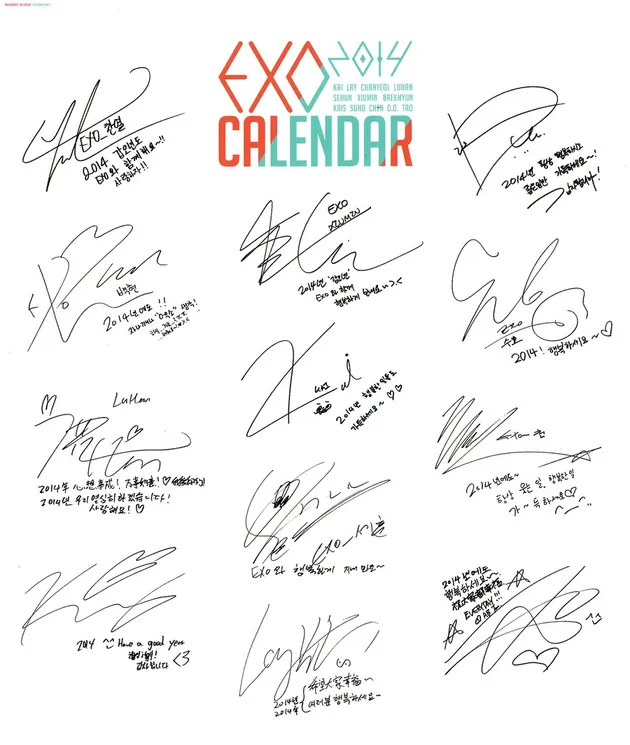 12 BULAN BERSAMA EXO - KALENDER 2014 SPESIAL UNTUK FANS 