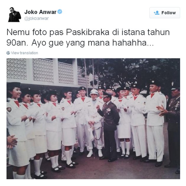 6 Photos of Joko Anwar When He Became the National Paskibraka at the State Palace, Making People Astonished with a More Determined Face - Netizens: The Era of President Soekarno, Right?