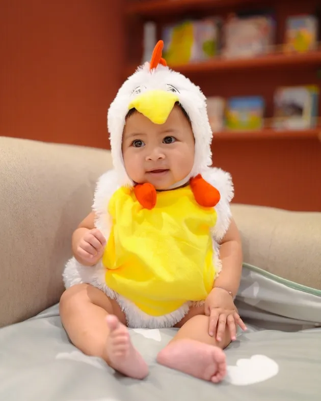 Lily anak Raffi Ahmad kostum ayam