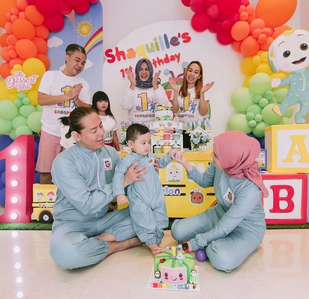 6 Portraits of Shaquille's 1st Birthday, Cut Meyriska and Roger Danuarta's Child, Sheila Marcia's Greetings Become the Highlight - Festive with Cocomelon Theme