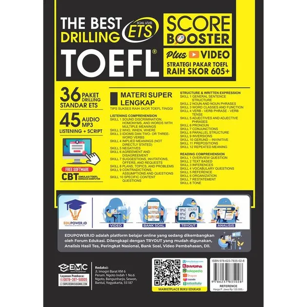 rekomendasi buku toefl 2020