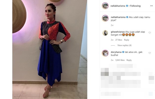 7 Funny Comments from Dory Harsa on Nella Kharisma's Instagram, Writes Flirty Sentences - Invites to Meet Up