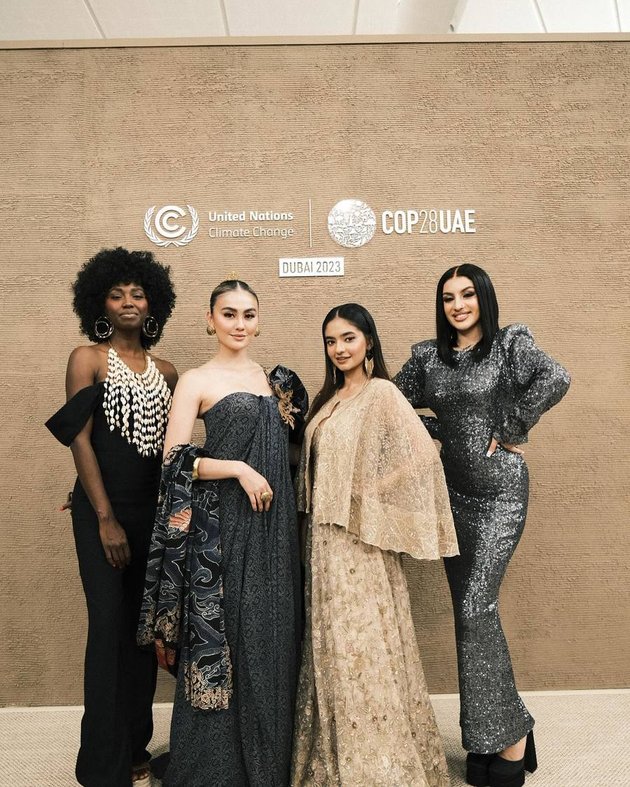 7 Portraits of Agnez Mo as Indonesia's Representative in the Climate Change Conference in Dubai, Anggun Wearing Batik