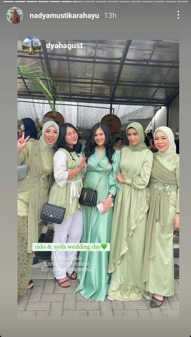 7 Beautiful Portraits of Nadya Mustika at Ridho DA's Wedding, Her Elegant and Simple Appearance Receives Praise