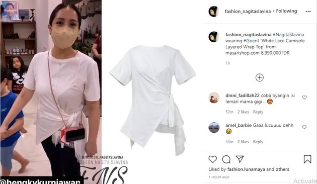 7 Portraits of Nagita Slavina's Expensive T-Shirts, Netizens Astonished: This Camping T-Shirt Costs 21 Million!