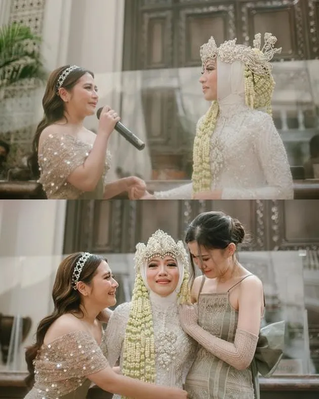 Potret Prilly jadi bridesmaid.