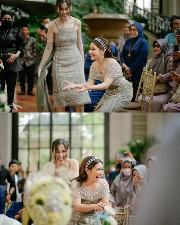 Potret Prilly jadi bridesmaid.