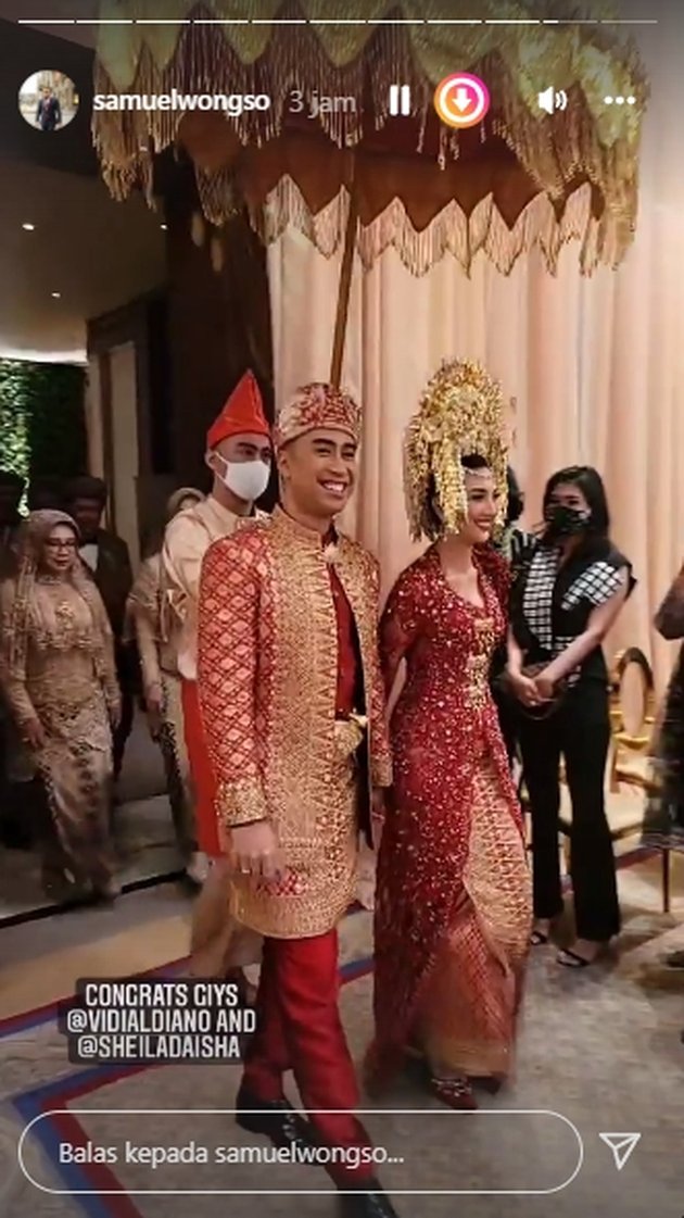 7 Portraits of Vidi Aldiano and Sheila Dara's Luxurious Wedding Reception, Rich in Minang Tradition - Full of Happy Laughter