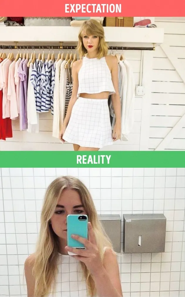 fashion fail, clothing fail, ekspektasi dan realita
