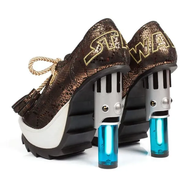 heels cewek, star wars, heels unik, sepatu unik, heels cewek motif star wars